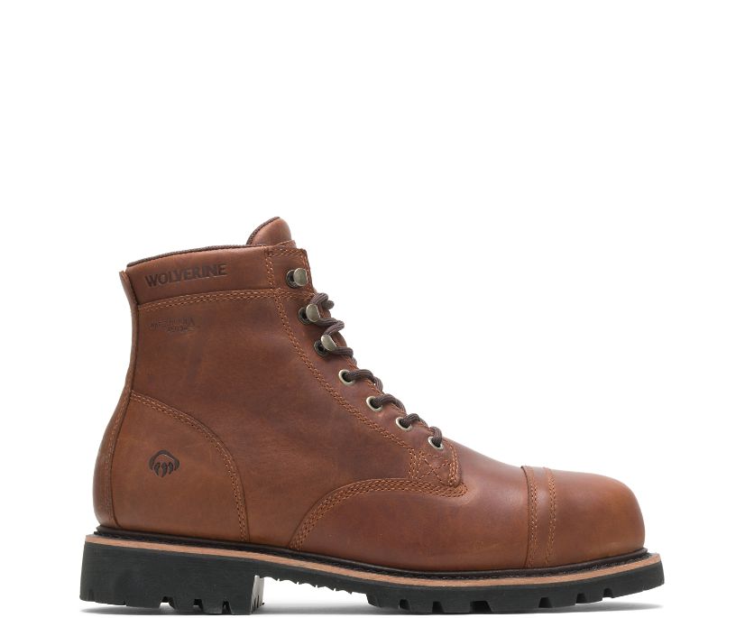 Bottes de Travail Wolverine Journeyman Steel-Toe 6" Homme - Marron (KFC846295)